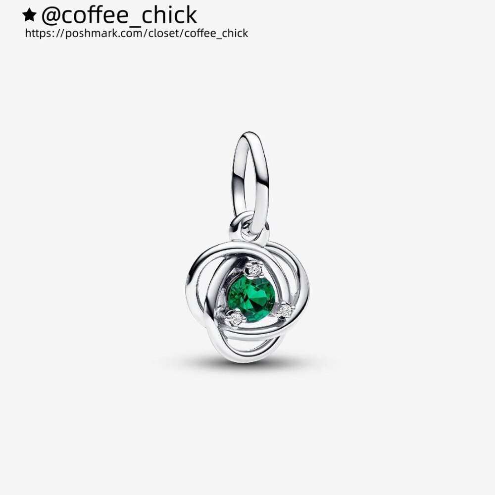 Pandora Green Eternity Circle Dangle Charm